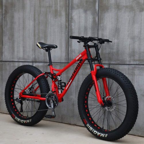 Bicicletas de Montaña,21 Velocidad Bikes Fat Tire ,Marco de Acero de Alto Carbono