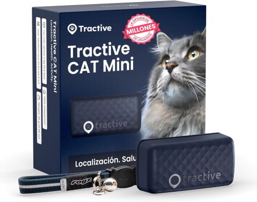 Tractive - Collar gato GPS Mini, Localización en tiempo real, Historial de ubicaciones