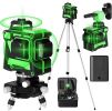 Nivel Láser Autonivelante 3° 3 x 360 Nivel Laser Verde Cruzada 12 líneas