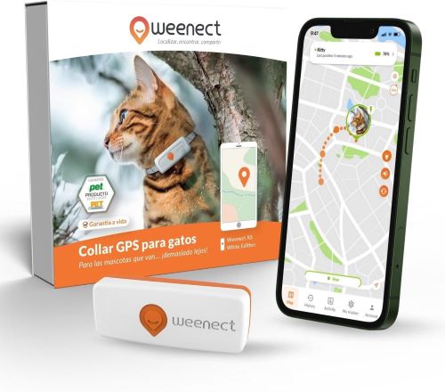 . Weenect Cat XS - Nuevo GPS para Gatos-Mini rastreador GPS en Tiempo Real