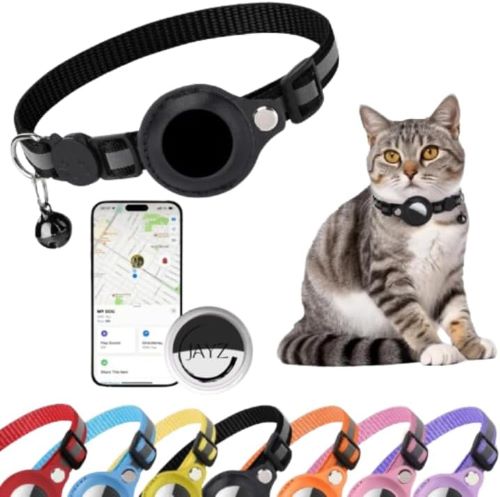 Jayz - Collar de gato + rastreador, localizador, GPS Bluetooth para Apple iOS Android