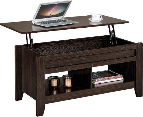 Mesa de Centro Elevable wengue Yaheetech