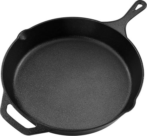 KICHLY Pre-Seasoned Sartén de Hierro Fundido de 12 pulgadas