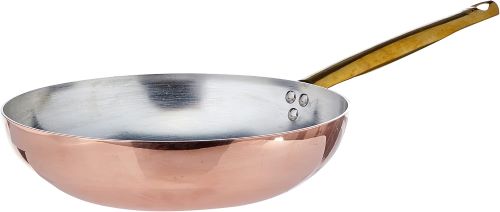 Pentole Agnelli ALCU111B28 Sartén de mano lisa de cobre estañado