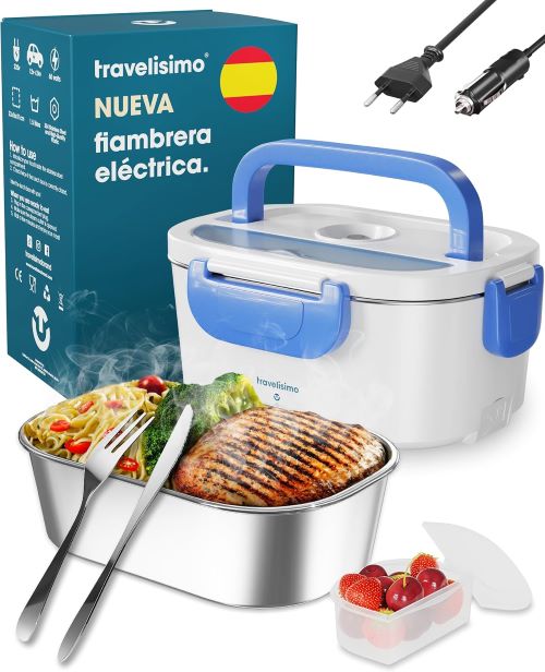 TRAVELISIMO Fiambrera Eléctrica Comida Trabajo