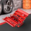 DURHAND Caja de Herramientas de Acero Plegable con 5 Compartimentos