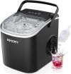 EUHOMY Máquina para hacer hielo de encimera con asa, 26 libras
