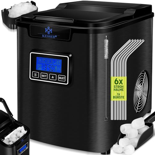  KESSER® Máquina de hacer hielo Cubitos de acero inoxidable 150W
