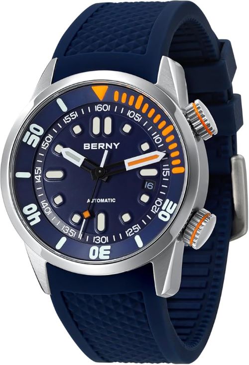 BERNY Reloj de Hombre 20ATM Reloj de Buceo