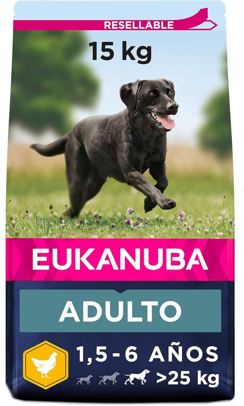 Eukanuba razas grandes con pollo 15 kg