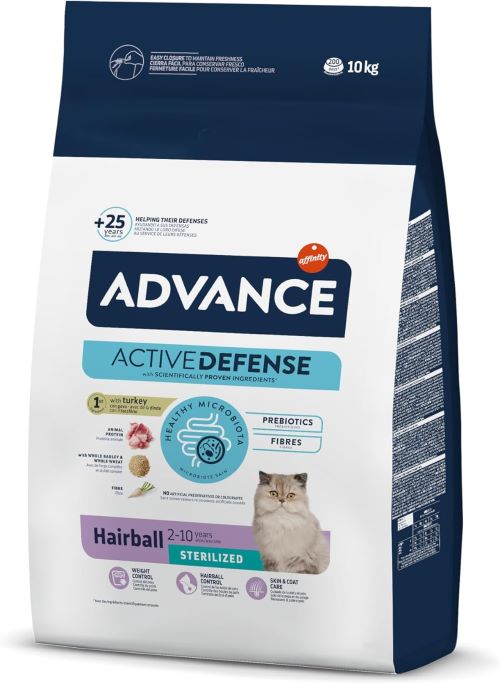 Advance Cat Hairball Sterilized, Pienso para Gatos Adultos Esterilizados