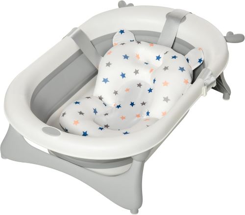 HOMCOM Bañera Plegable para Bebé Bañera Bebé 0-3 Años