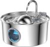 Fuente para Gatos Acero Inoxidable - 3.2L Bebedero con Ventana
