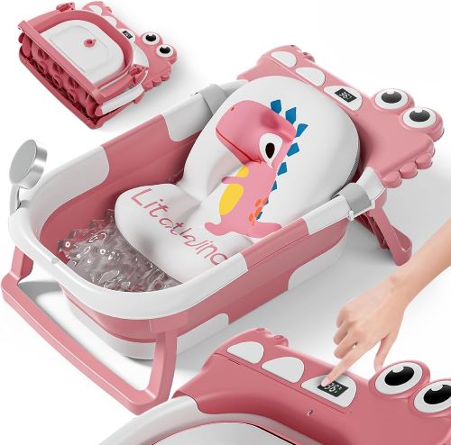 Bañera Plegable Para Bebé Con Cojín De Baño