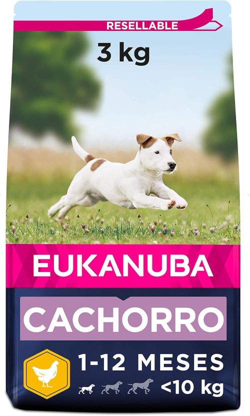 Eukanuba cachorros de raza pequeña, rico en pollo fresco 3 kg