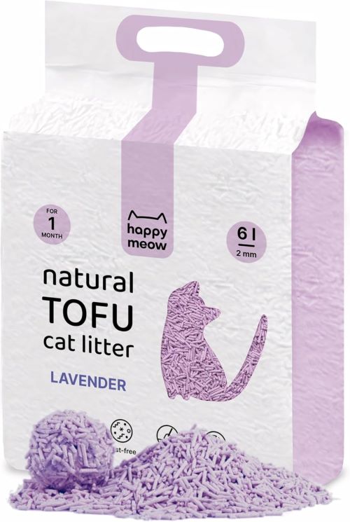 HAPPY MEOW Arena para Gatos de Tofu, Arena Gatos Aglomerante