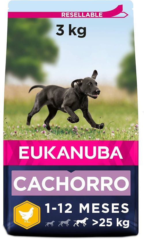 Eukanuba cachorros de raza grande, rico en pollo fresco 3 kg