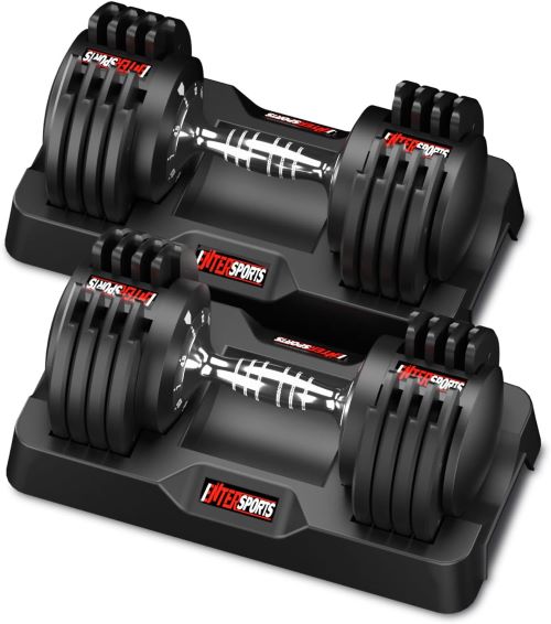  EnterSports 12kg-18KG Mancuernas Ajustables Set de Mancuernas Ajustables