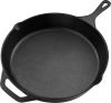 KICHLY Pre-Seasoned Sartén de Hierro Fundido de 12 pulgadas