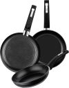 BRA Juego (18-22-26) Set de 3 Sartenes de Aluminio Forjado
