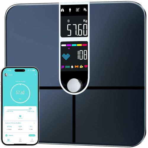 Bascula de Baño,Bascula Grasa Corporal y Muscular,Bluetooth