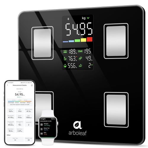 arboleaf Báscula de Peso Corporal, Bluetooth Bascula de Baño