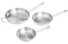 Amazon 9 Basics Juego de 3 sartenes de acero inoxidable con revestimiento de aluminio