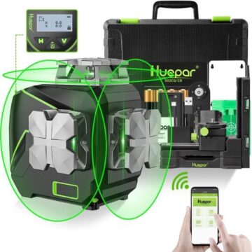 Mejor Nivel Láser 3×360° Huepar Autonivelante con Pantalla LCD. Ventajas y características