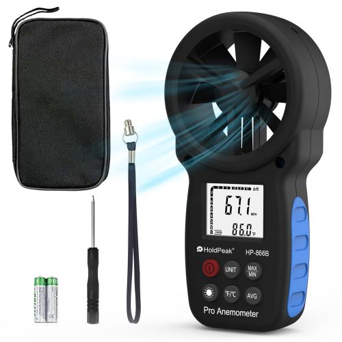 HoldPeak Anemómetro Digital HP-866B de Mano