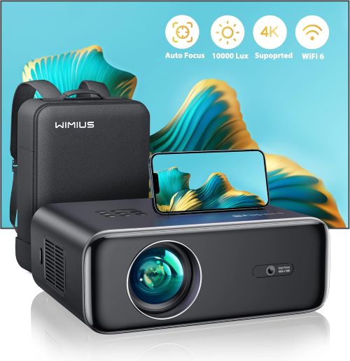 Auto Focus-Keystone Proyector 4K WiFi Bluetooth 30000 Lúmenes Full HD