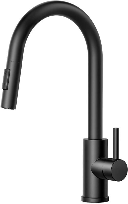 FORIOUS Grifo Cocina Extraible Negro, Grifo Cocina Fregadero con 2 Modos