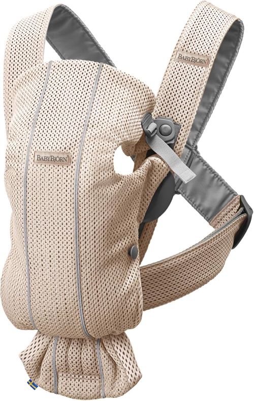 BabyBjörn Mochila Porta Bebé Mini, Malla 3D, Rosa perla