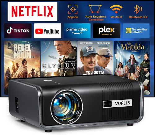 Smart Proyector con Built-in Apps ＆ Auto Focus-Keystone, 23000 Lumen