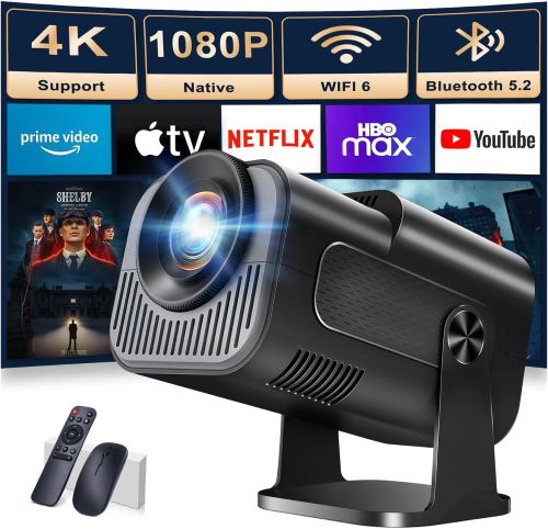 Proyector Portátil, 1080P Full HD Mini Proyector Vídeo con Soporte 4k