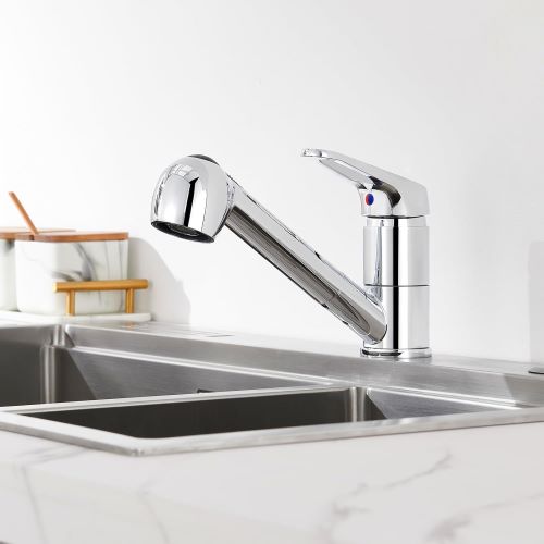 Auralum Grifo de Cocina Extraible con 2 Funciones Caño, 360°