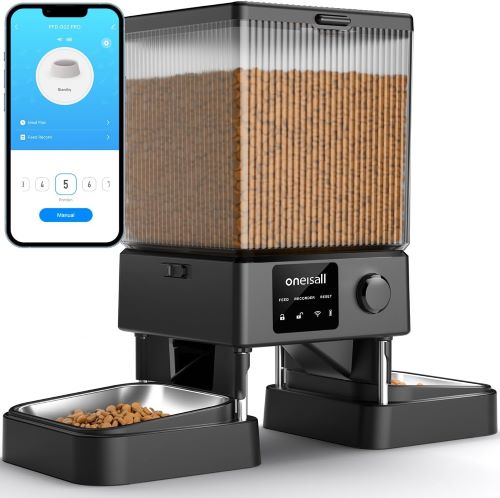 Oneisall 5L Comedero Automático Gato 2 Tazones