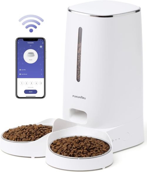 FUKUMARU Comedero Gato Automatico WiFi, 4L Dispensador