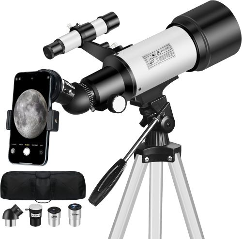 Mijiao Telescopio Astronómico Adultos, 70-400mm Telescopio Niños y Principiantes