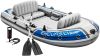 Intex Excursion 4, Set De Barco Hinchable Y 2 Remos Unisex Adulto