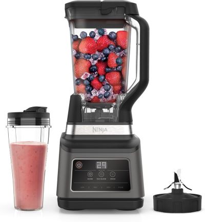 Ninja Batidora de vaso 2 en 1, 1200 W, 3 programas automáticos (