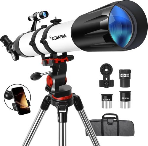 Dianfan 90-800 (32X-240X) Telescopio Astronómico Profesional para Niños y Adultos
