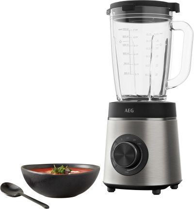 AEG Batidora de Vaso TB6-1-6ST, 1400W, Jarra de Vidrio 1,75 L