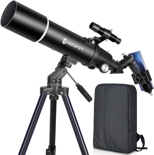 Telescopios para adultos astronomía, 80 mm de apertura, 600 mm