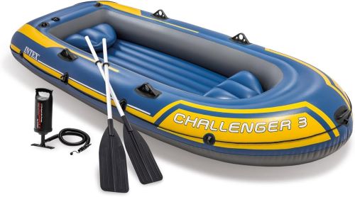 Intex Challenger Inflatable Boat Set with Oars + Inflator