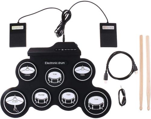 Yangers Juego de batería eléctrica portátil, juego de almohadillas