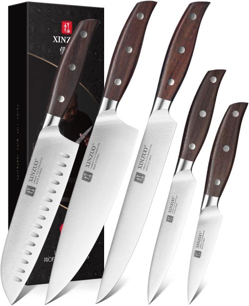 XINZUO 5 Piezas Set Cuchillo Cocina Acero Inoxidable Alemán (
