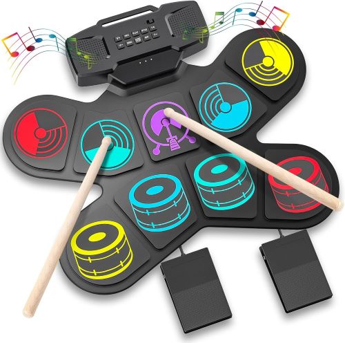 Juego de Batería Electrónica, Uverbon Kit de Batería Eléctrica para Niños