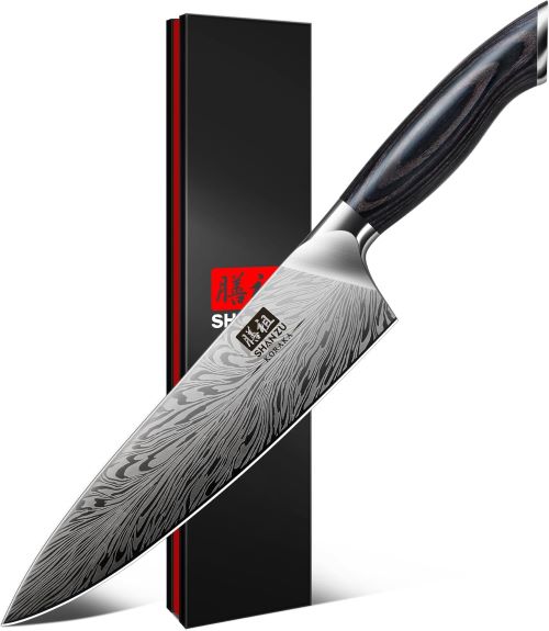 SHAN ZU Cuchillo de Chef de Acero en Polvo