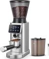 AMZCHEF Molinillo de Café Eléctrico con Soporte Desmontable y Contenedor