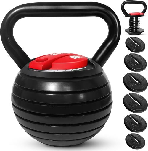 Yes4All Mango Ajustable Kettlebell, Conversor de Platos de Pesas